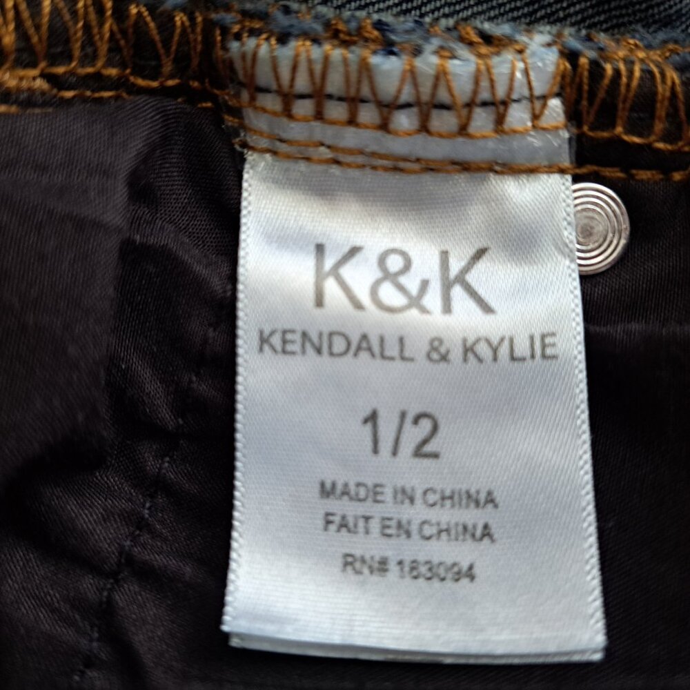 Kendall & Kylie Kompact Mid-Rise Juniors Skinny Jeans Dark Blue Size 1/2… - Picture 12 of 14